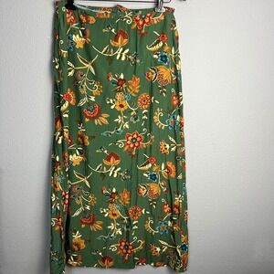 F.L. ‎ Malik Floral Maxi Skirt Cottagecore Boho Festival Hippie Retro Earthy 12